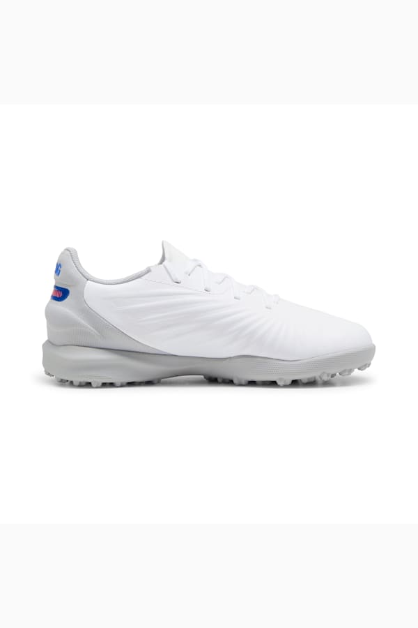 KING MATCH TT Football Boots Youth, PUMA White-Bluemazing-Flat Light Gray, extralarge-GBR