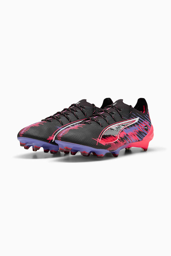 ULTRA 5 ULTIMATE F1® FG Football Boots, PUMA Black-PUMA White-Sunset Glow-Dark Amethyst, extralarge