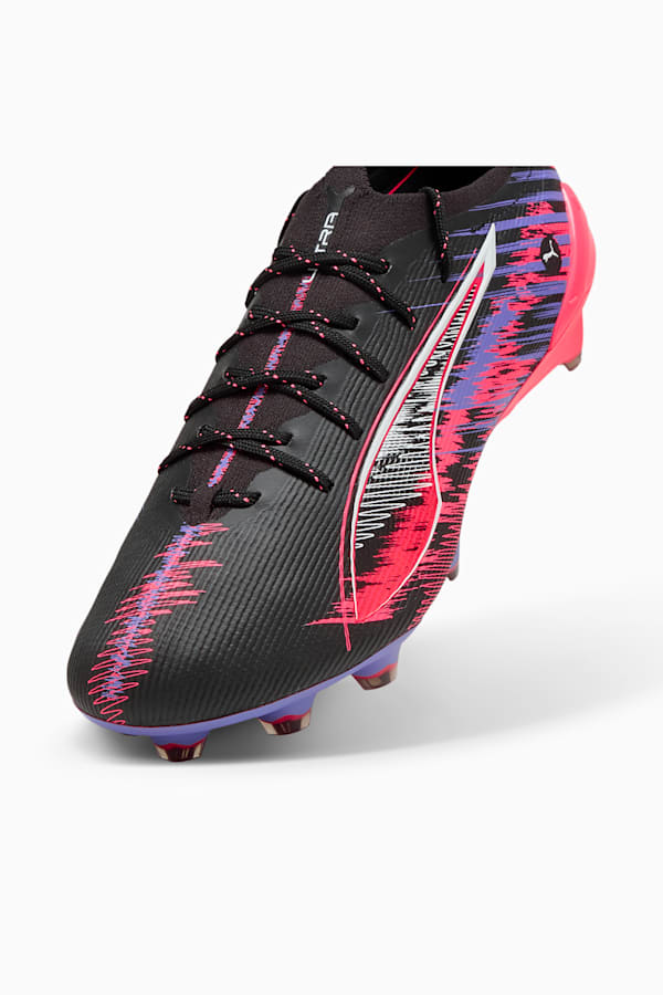 ULTRA 5 ULTIMATE F1® FG Football Boots, PUMA Black-PUMA White-Sunset Glow-Dark Amethyst, extralarge
