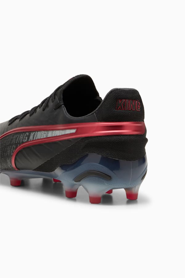 KING ULTIMATE Launch Edition FG/AG Football Boots Unisex, PUMA Black-Rosso Corsa, extralarge