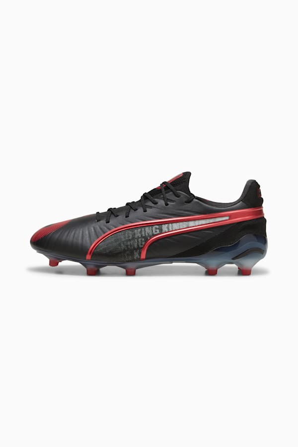 KING ULTIMATE Launch Edition FG/AG Football Boots Unisex, PUMA Black-Rosso Corsa, extralarge