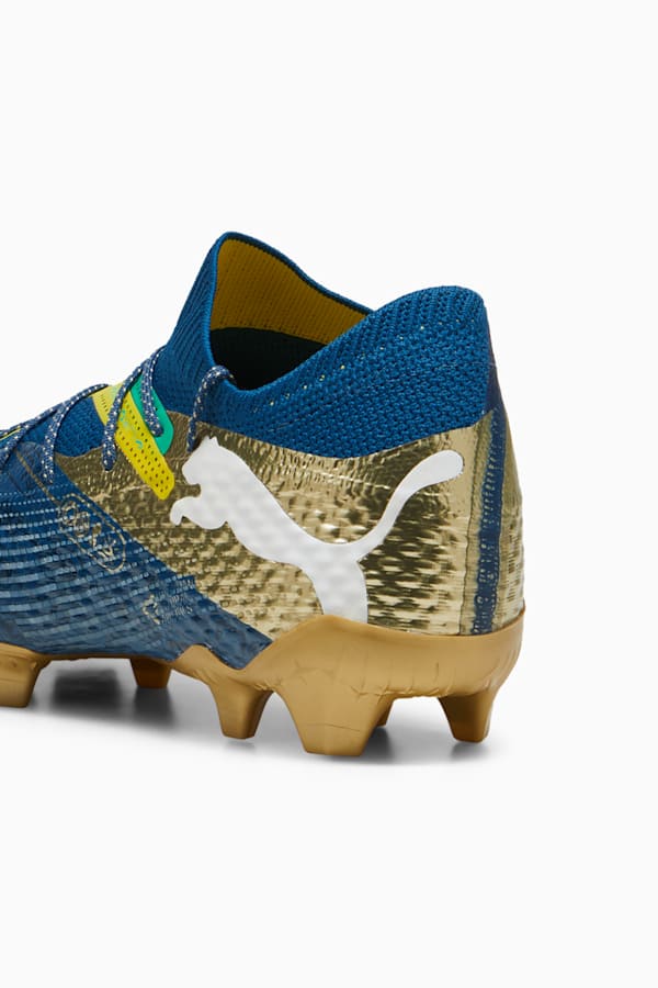 FUTURE 7 ULTIMATE BNA FG/AG Football Boots, Sailing Blue-Marine Blue-Pelé Yellow-Grassy Green-Gold, extralarge