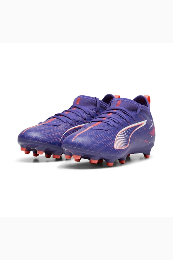 ULTRA 5 MATCH FG/AG Football Boots Youth, Lapis Lazuli-PUMA White-Sunset Glow, extralarge