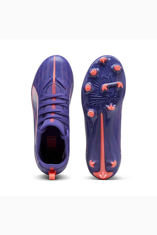 ULTRA 5 MATCH FG/AG Football Boots Youth, Lapis Lazuli-PUMA White-Sunset Glow, extralarge