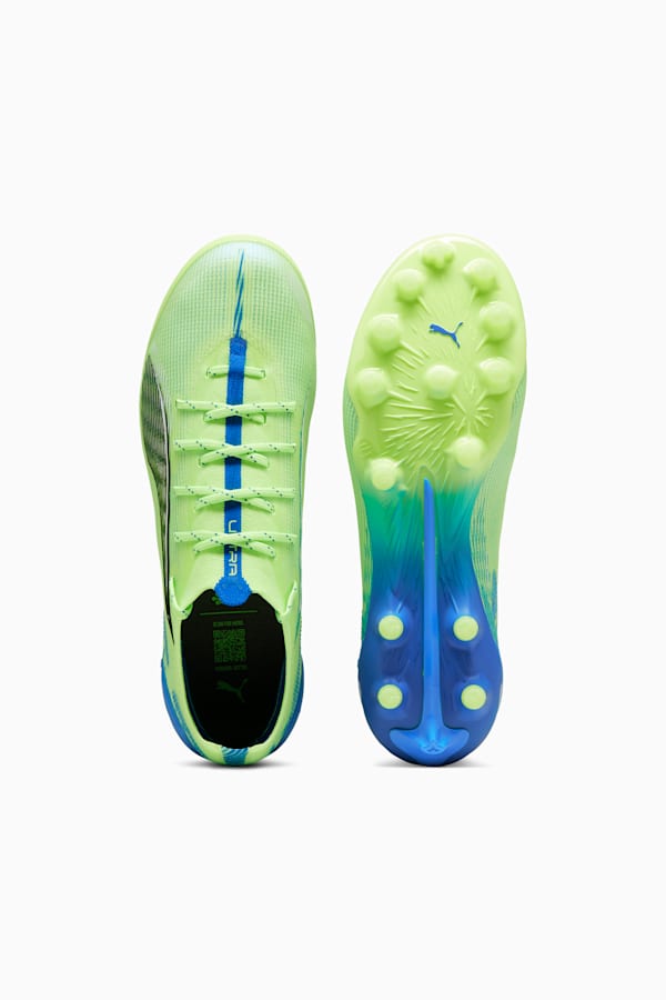 ULTRA 5 ULTIMATE AG Football Boots Women, Fizzy Apple-PUMA White-Bluemazing, extralarge