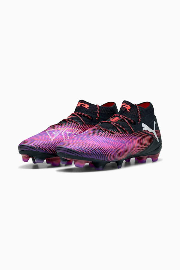 FUTURE 8 ULTIMATE FG Football Boots Unisex, PUMA Black-PUMA White-Glowing Red, extralarge