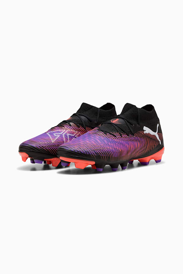 FUTURE 8 PRO FG/AG Football Boots Unisex, PUMA Black-PUMA White-Glowing Red, extralarge