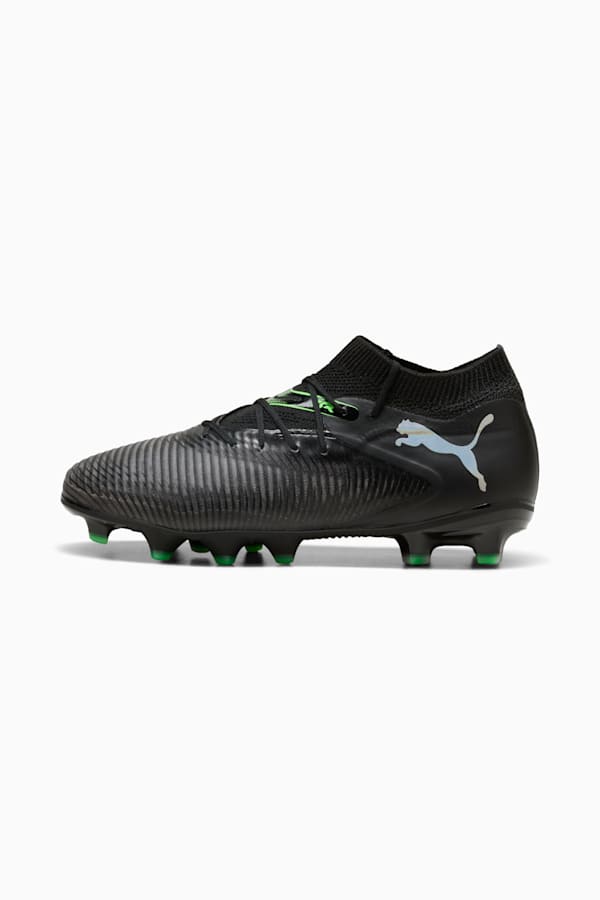 FUTURE 8 PRO FG/AG Football Boots Youth, PUMA Black-Cool Light Gray-Fluo Green, extralarge