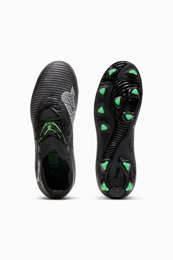 FUTURE 8 PRO FG/AG Football Boots Youth, PUMA Black-Cool Light Gray-Fluo Green, extralarge