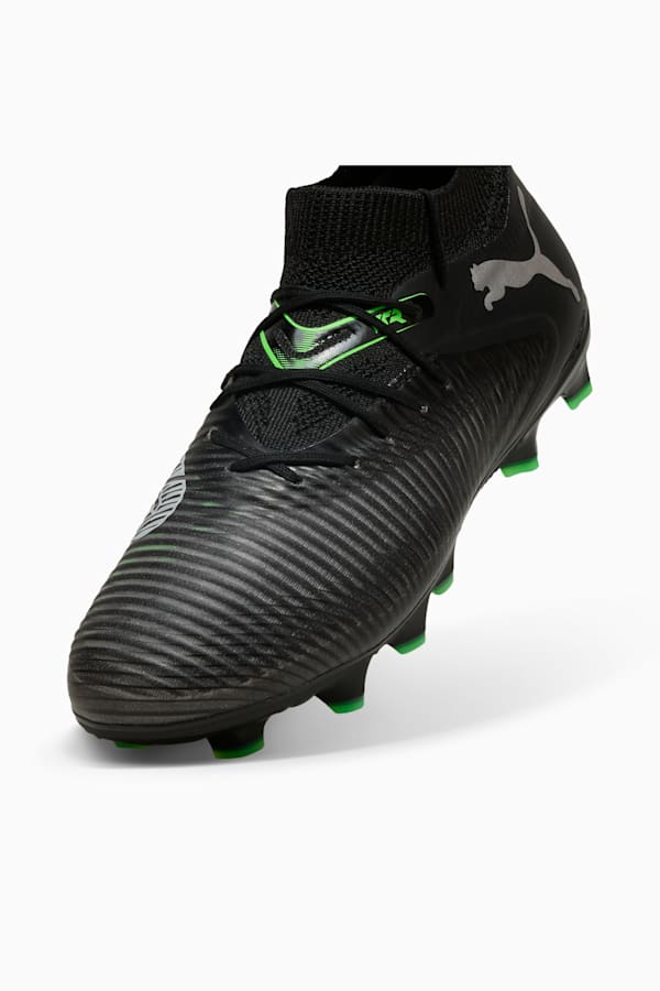 FUTURE 8 PRO FG/AG Football Boots Youth, PUMA Black-Cool Light Gray-Fluo Green, extralarge