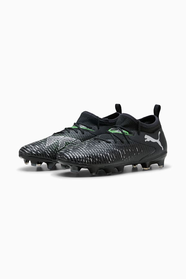 FUTURE 8 MATCH FG/AG Football Boots Youth, PUMA Black-Cool Light Gray-Fluo Green, extralarge