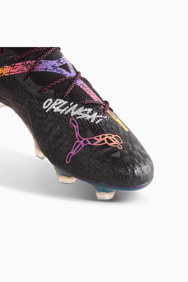 PUMA x ORLINSKI FUTURE 7 ULTIMATE FG/AG Football Boots Unisex, PUMA Black-PUMA Silver-Dark Amethyst-Sun Stream, extralarge