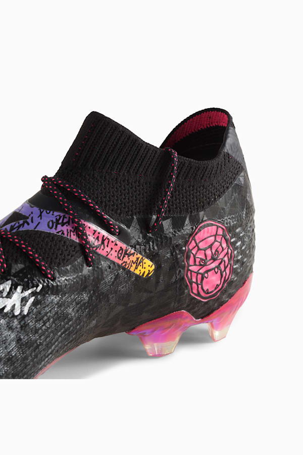 PUMA x ORLINSKI FUTURE 7 ULTIMATE FG/AG Football Boots Unisex, PUMA Black-PUMA Silver-Dark Amethyst-Sun Stream, extralarge