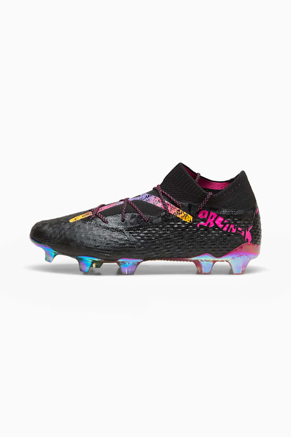 PUMA x ORLINSKI FUTURE 7 ULTIMATE FG/AG Football Boots Unisex, PUMA Black-PUMA Silver-Dark Amethyst-Sun Stream, extralarge