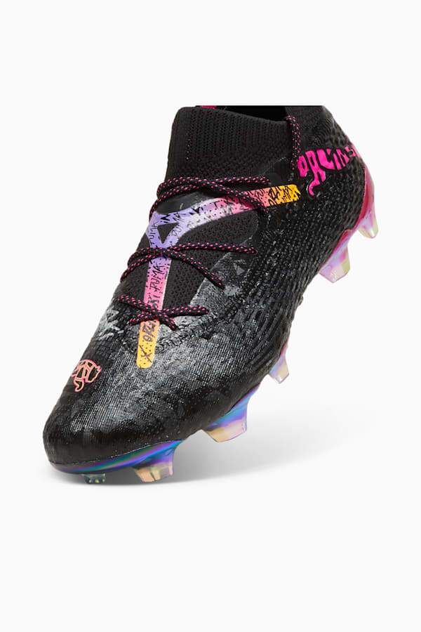 PUMA x ORLINSKI FUTURE 7 ULTIMATE FG/AG Football Boots Unisex, PUMA Black-PUMA Silver-Dark Amethyst-Sun Stream, extralarge