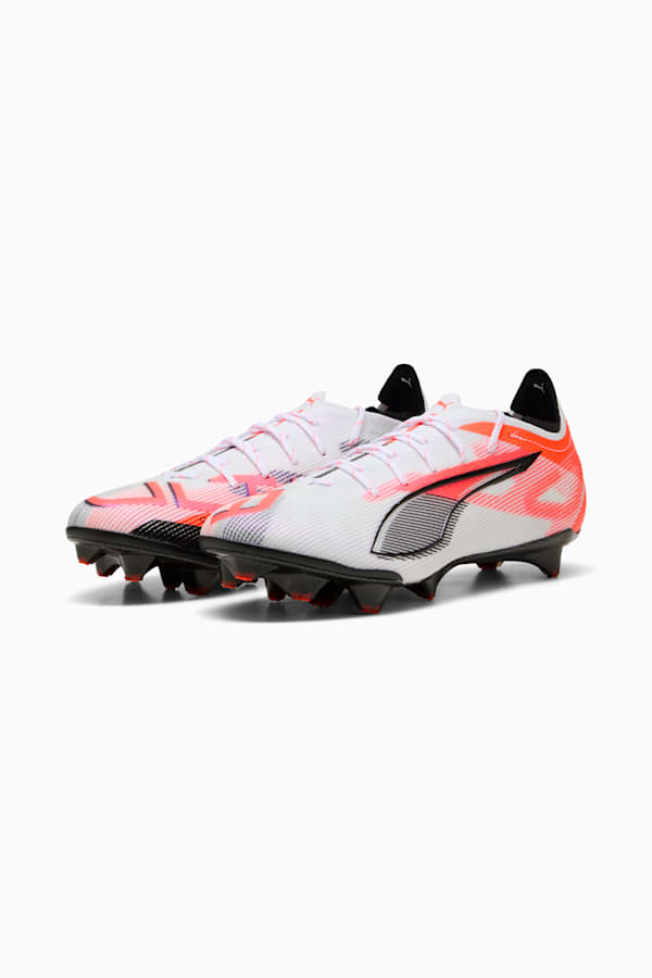 ULTRA 5 CARBON FG Football Boots Women, PUMA White-PUMA Black-Glowing Red, extralarge