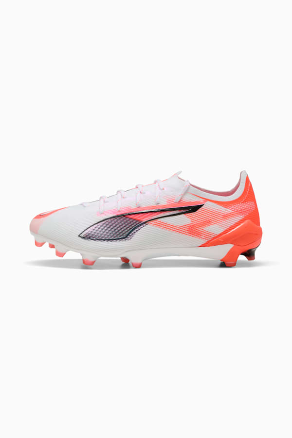 ULTRA 5 ULTIMATE FG Football Boots Unisex, PUMA White-PUMA Black-Glowing Red, extralarge