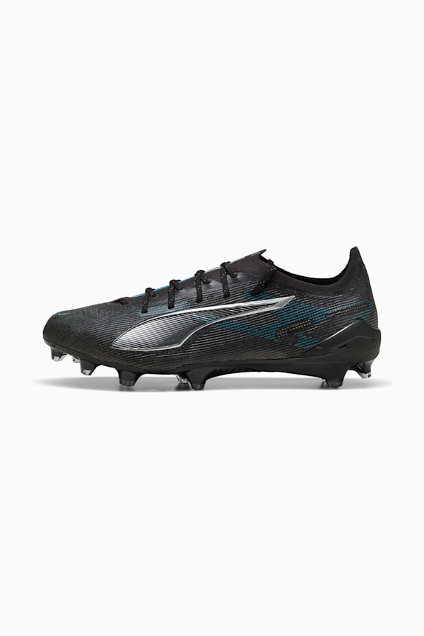 ULTRA 5 ULTIMATE FG Football Boots Unisex, PUMA Black-PUMA Silver-Bright Aqua, extralarge