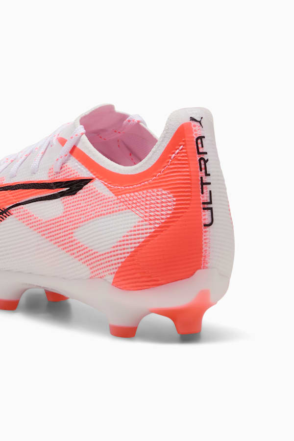 ULTRA 5 PRO FG/AG Football Boots Unisex, PUMA White-PUMA Black-Glowing Red, extralarge