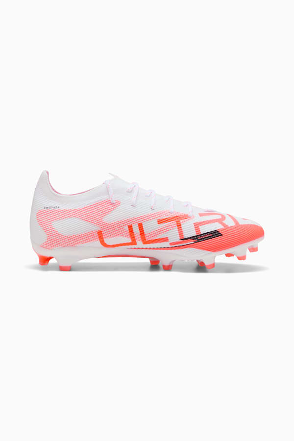 ULTRA 5 PRO FG/AG Football Boots Unisex, PUMA White-PUMA Black-Glowing Red, extralarge