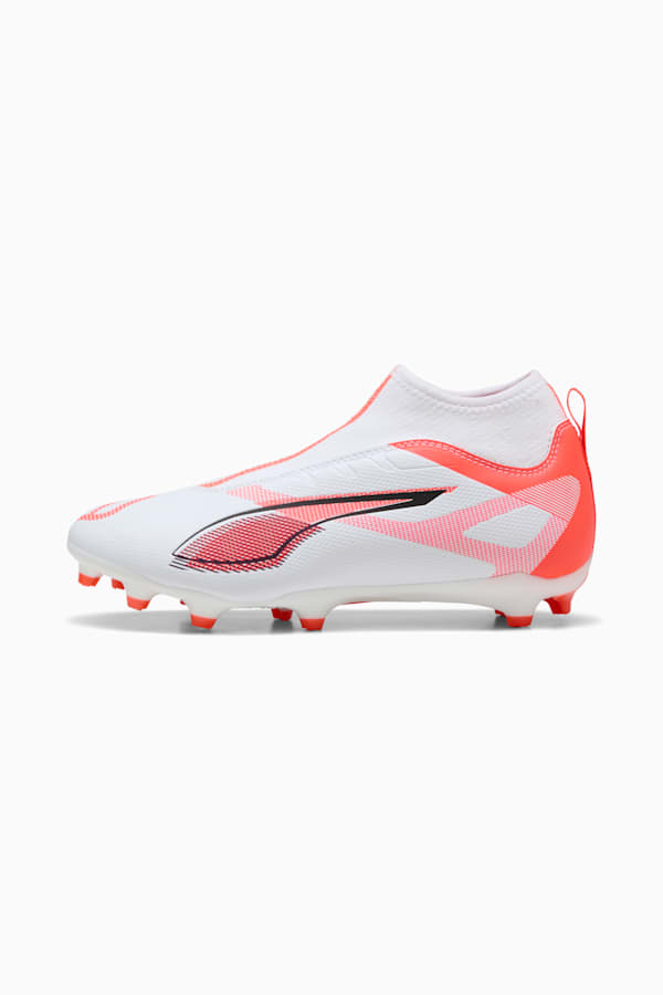 ULTRA 5 MATCH+ FG/AG Laceless Football Boots Youth, PUMA White-PUMA Black-Glowing Red, extralarge-GBR