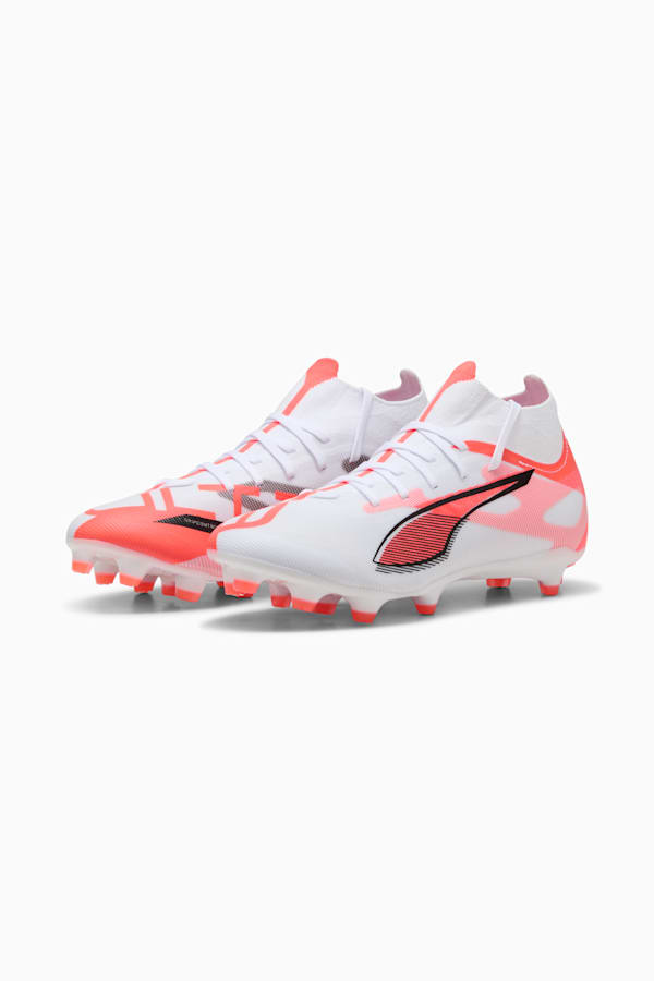 ULTRA 5 MATCH+ FG/AG Football Boots Women, PUMA White-PUMA Black-Glowing Red, extralarge