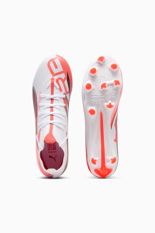 ULTRA 5 MATCH+ FG/AG Football Boots Women, PUMA White-PUMA Black-Glowing Red, extralarge