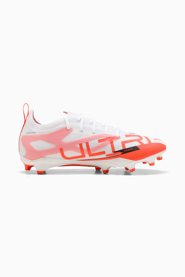 ULTRA 5 PRO FG/AG Football Boots Youth, PUMA White-PUMA Black-Glowing Red, extralarge