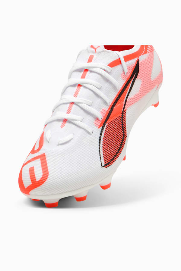ULTRA 5 PRO FG/AG Football Boots Youth, PUMA White-PUMA Black-Glowing Red, extralarge