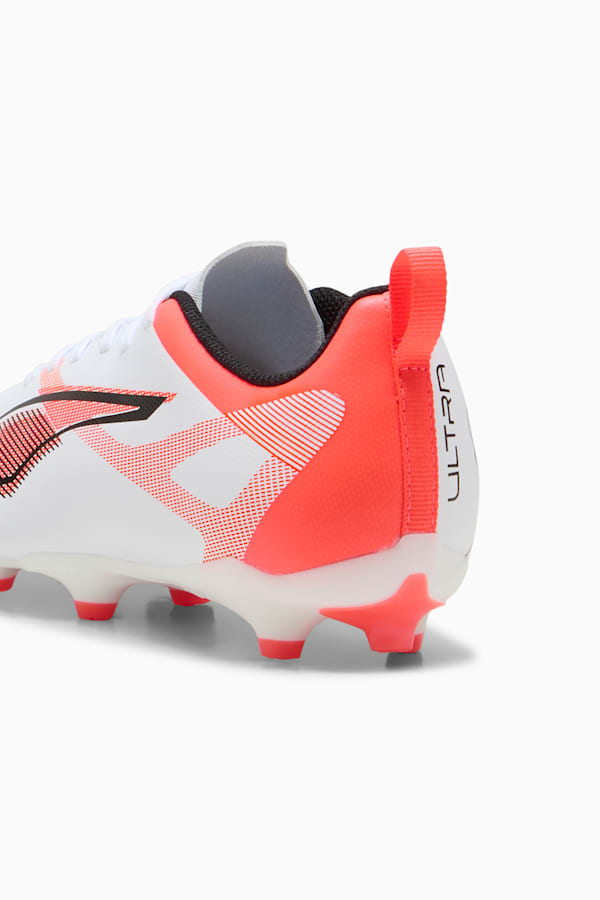 ULTRA 5 PLAY FG/AG Football Boots Youth, PUMA White-PUMA Black-Glowing Red, extralarge