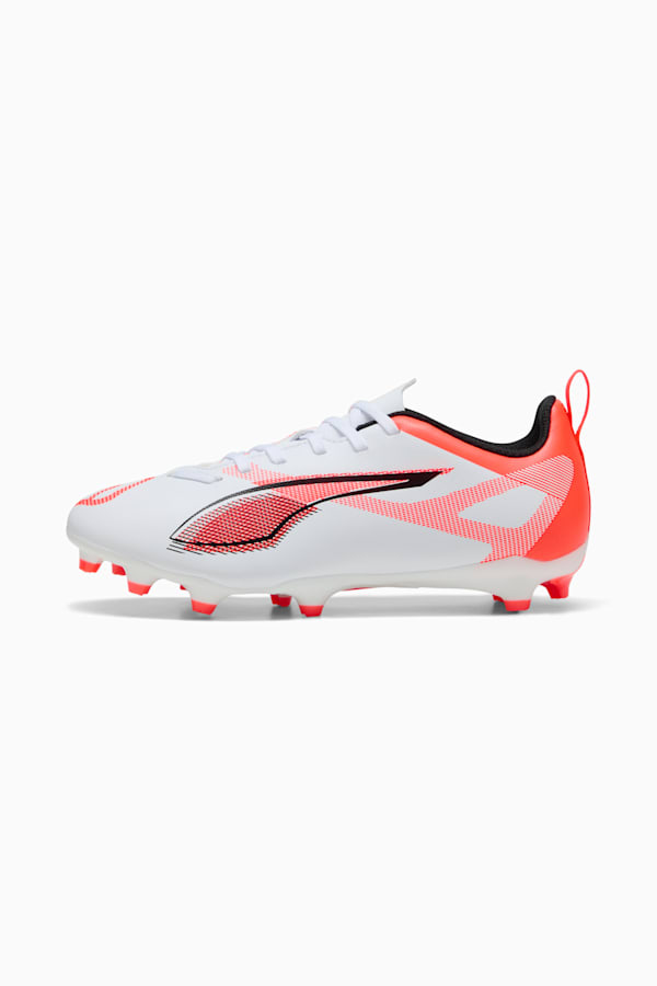 ULTRA 5 PLAY FG/AG Football Boots Youth, PUMA White-PUMA Black-Glowing Red, extralarge