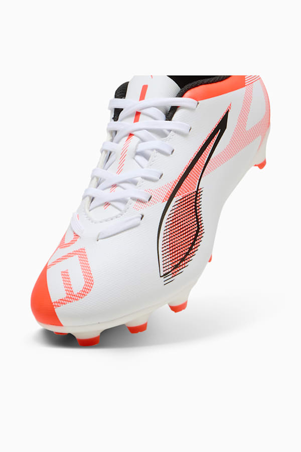 ULTRA 5 PLAY FG/AG Football Boots Youth, PUMA White-PUMA Black-Glowing Red, extralarge