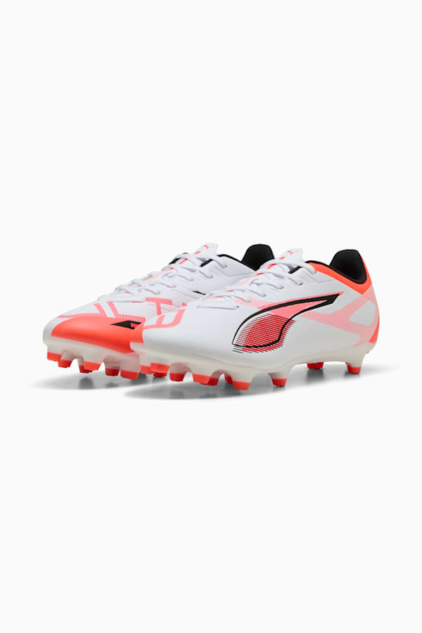 ULTRA 5 PLAY FG/AG Football Boots Women, PUMA White-PUMA Black-Glowing Red, extralarge-GBR