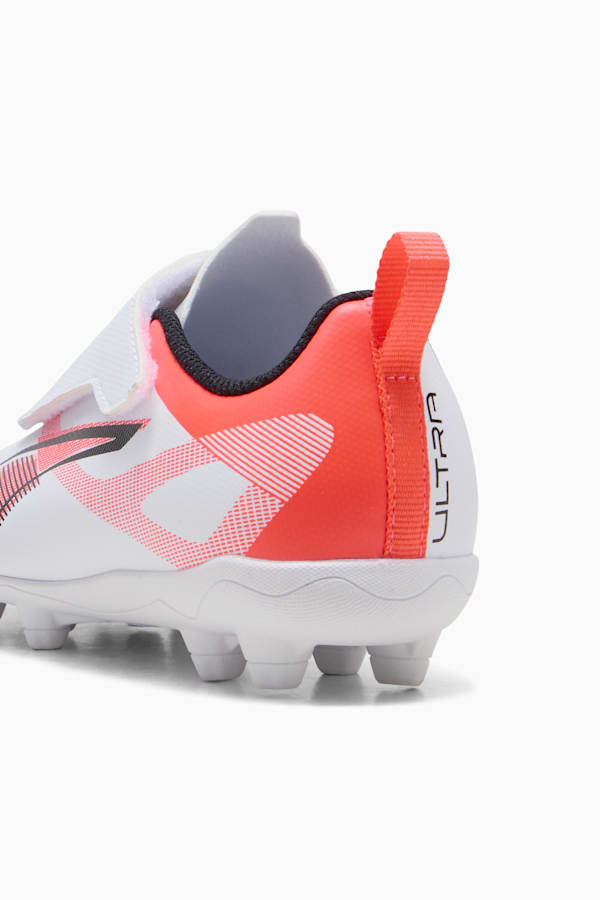 ULTRA 5 PLAY V FG/AG RB Football Boots Youth, PUMA White-PUMA Black-Glowing Red, extralarge-GBR