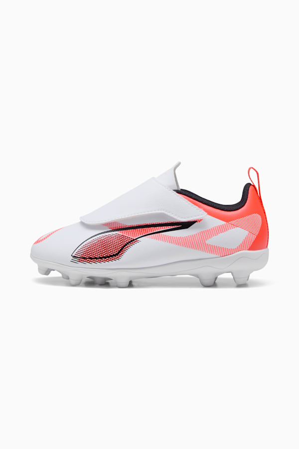 ULTRA 5 PLAY V FG/AG RB Football Boots Youth, PUMA White-PUMA Black-Glowing Red, extralarge-GBR