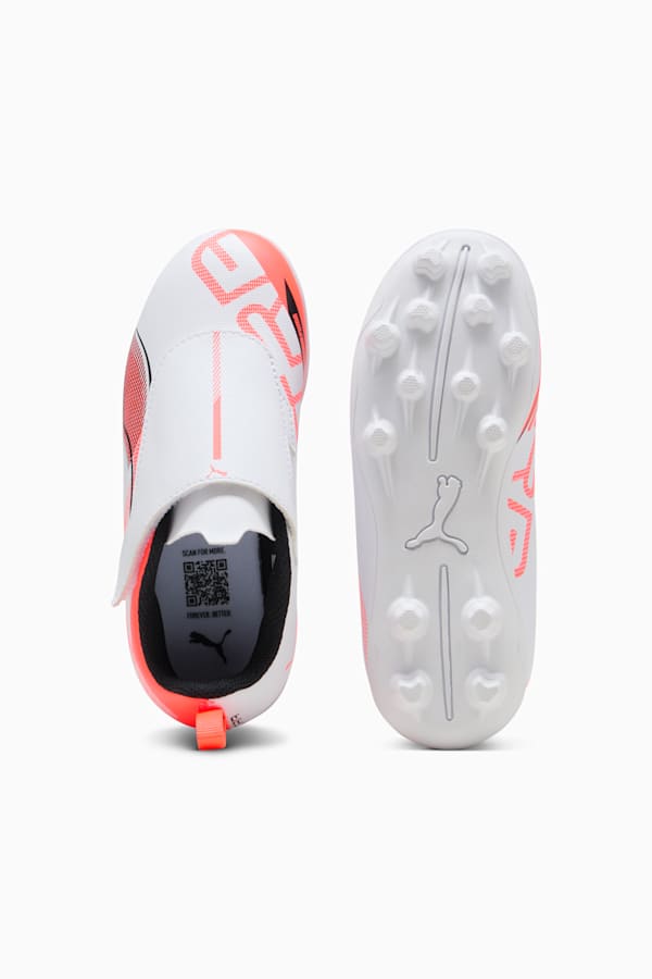 ULTRA 5 PLAY V FG/AG RB Football Boots Youth, PUMA White-PUMA Black-Glowing Red, extralarge-GBR