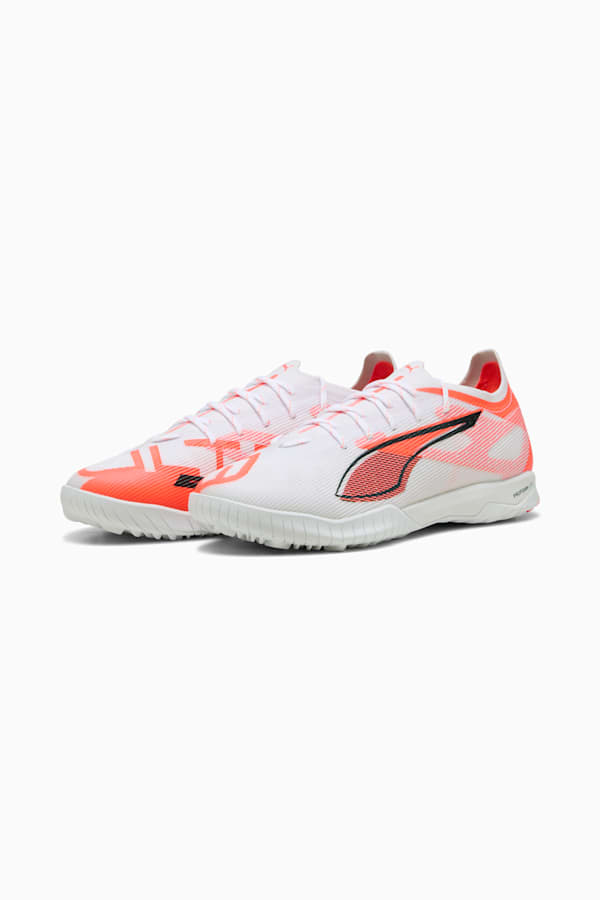 ULTRA 5 PRO CAGE Football Boots Unisex, PUMA White-PUMA Black-Glowing Red, extralarge-GBR