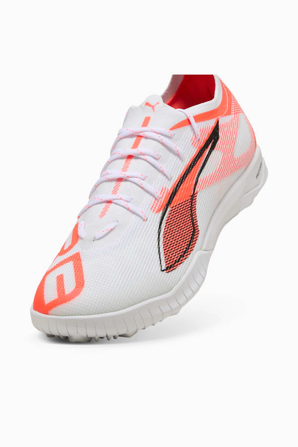 ULTRA 5 PRO CAGE Football Boots Unisex, PUMA White-PUMA Black-Glowing Red, extralarge-GBR
