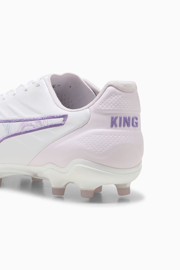 KING PRO BL FG/AG Football Boots Women, PUMA White-PUMA Black-Spring Lavender, extralarge