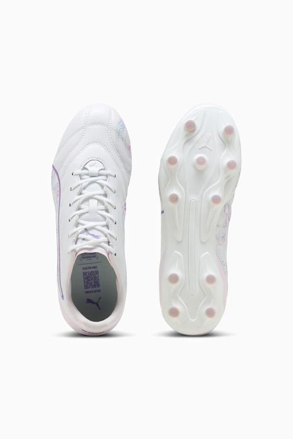 KING PRO BL FG/AG Football Boots Women, PUMA White-PUMA Black-Spring Lavender, extralarge