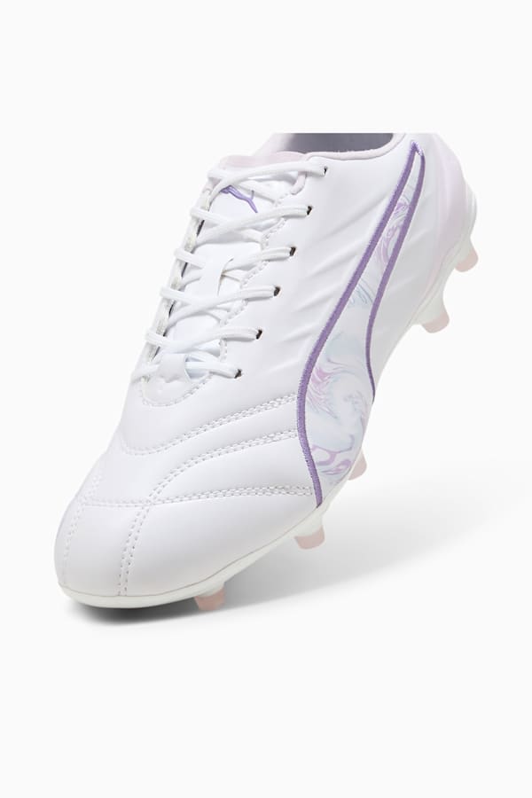 KING PRO BL FG/AG Football Boots Women, PUMA White-PUMA Black-Spring Lavender, extralarge