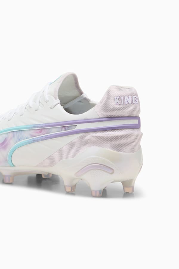 KING ULTIMATE BL FG/AG Football Boots Women, PUMA White-PUMA Black-Spring Lavender, extralarge