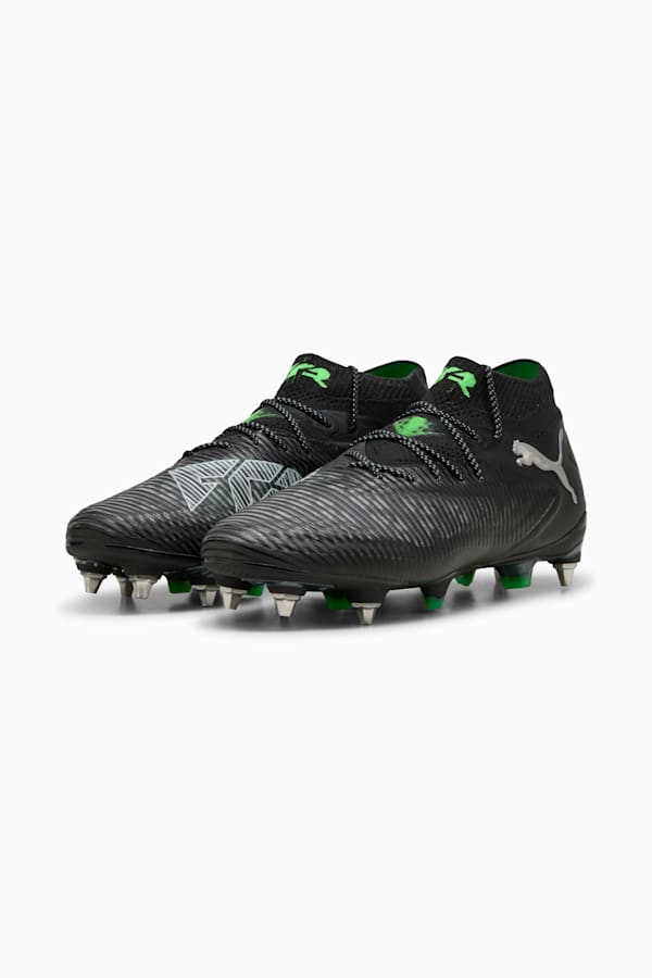 FUTURE 8 ULTIMATE MxSG Football Boots Unisex, PUMA Black-Cool Light Gray-Fluo Green, extralarge