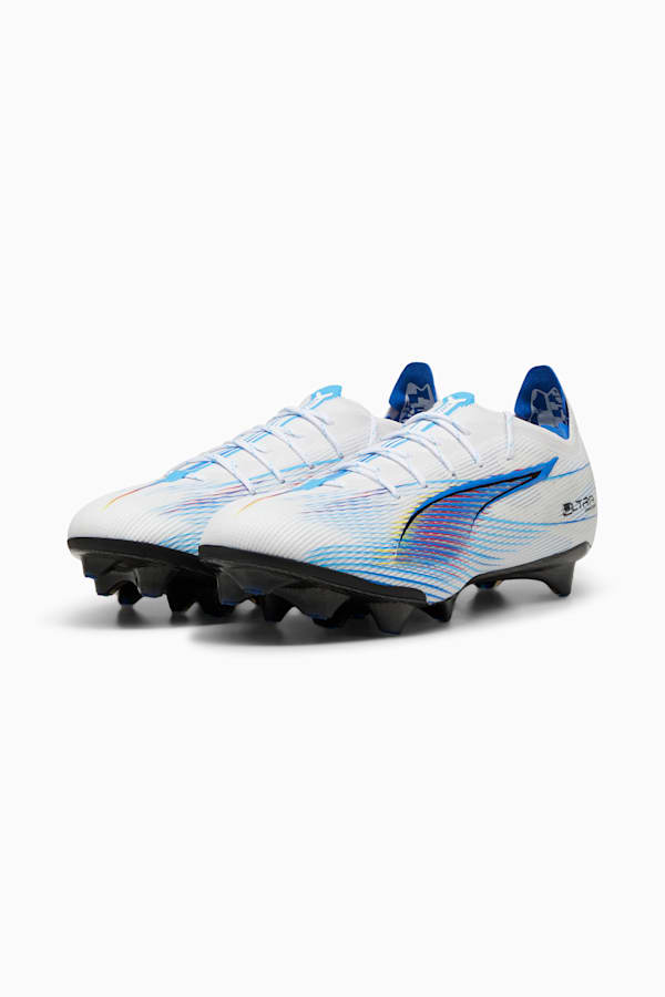 ULTRA 5 CARBON LAUNCH EDITION FG Football Boots Women, PUMA White-Ultra Blue-Garnet Rose-PUMA Black-Luminous Blue, extralarge