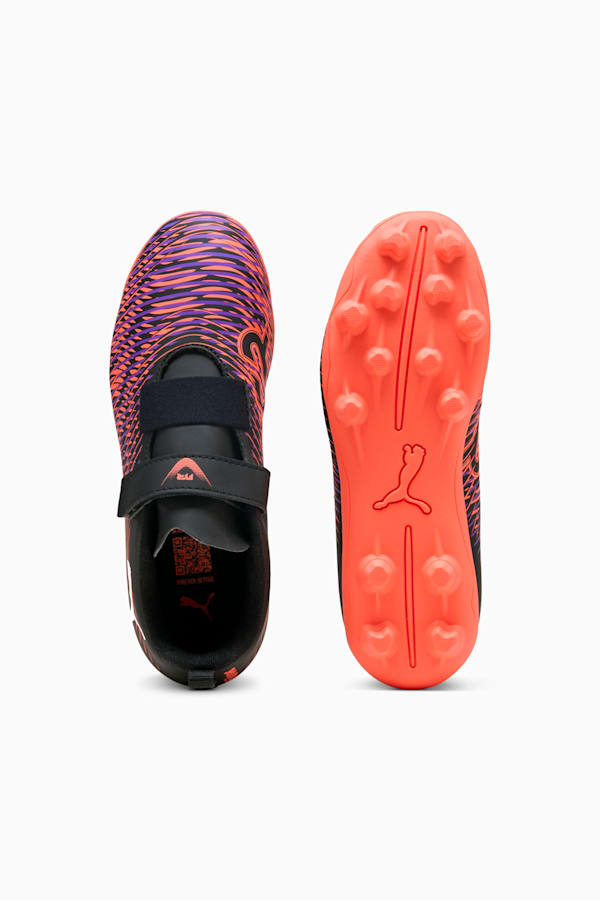 FUTURE 8 PLAY V FG/AG RB Football Boots Youth, PUMA Black-PUMA White-Glowing Red, extralarge