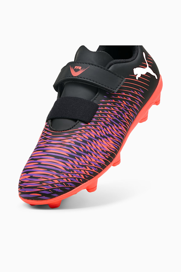 FUTURE 8 PLAY V FG/AG RB Football Boots Youth, PUMA Black-PUMA White-Glowing Red, extralarge