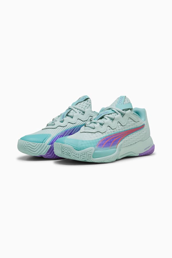 NOVA Elite Padel Boots Women, Peaceful Blue-Purple Glimmer-Safe Lake, extralarge