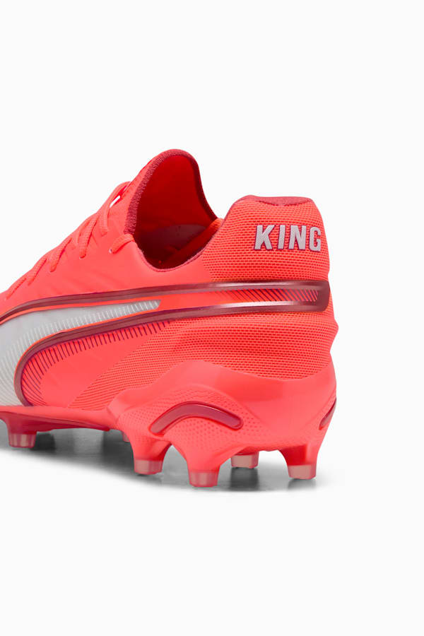 KING ULTIMATE FG/AG Football Boots Unisex, Glowing Red-PUMA White-Red Fire, extralarge