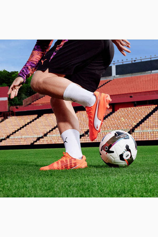KING ULTIMATE FG/AG Football Boots Unisex, Glowing Red-PUMA White-Red Fire, extralarge