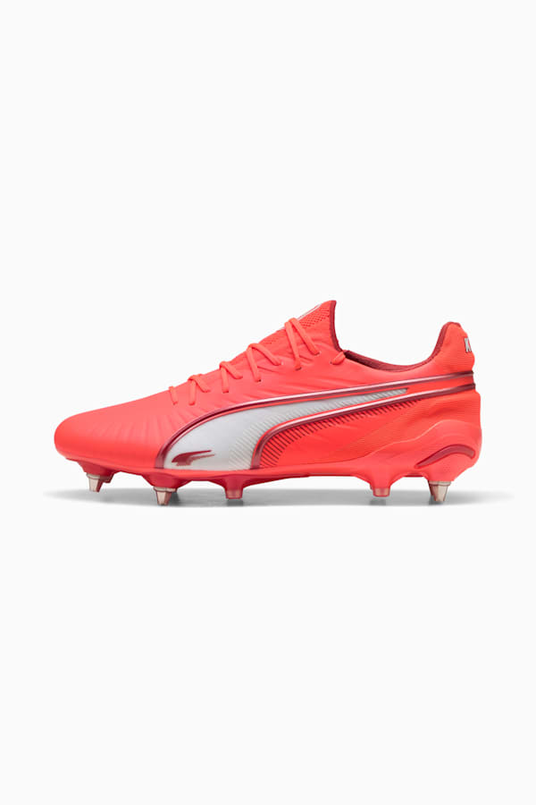 KING ULTIMATE MxSG Football Boots, Glowing Red-PUMA White-Red Fire, extralarge